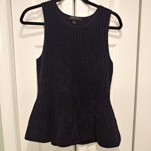 Dark Blue Ann Taylor Peplum Top